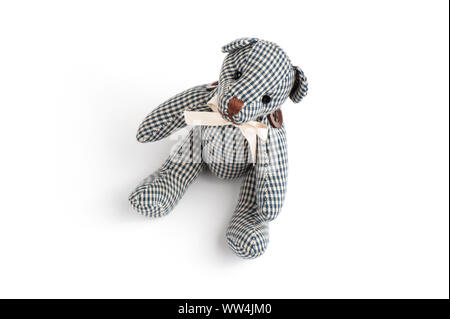 Cute teddy bear isolated over white background Stock Photo