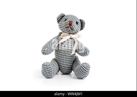 Cute teddy bear isolated over white background Stock Photo