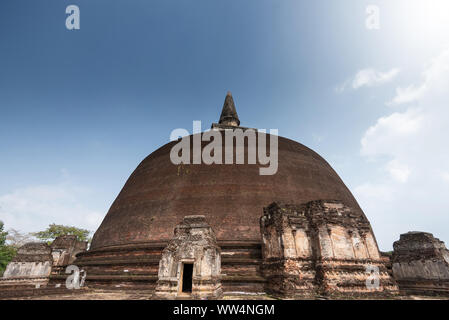 Ruins of the historical city of Polonnaruwa, Sri Lanka Stock Photo