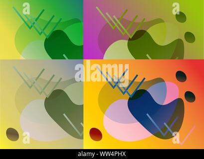 Abstract geometric shape. Geometric line pattern. Vector template set. Vector web element. Modern abstract shapes, great design for any purposes Stock Vector
