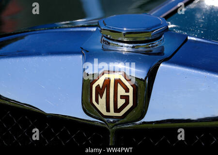 Vintage RAC badge on the front of an old Austin car from the 1930s ...