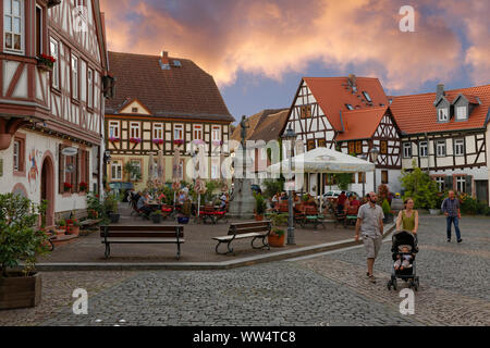 Square of the peace, Steinheim at the Main, city of Hanau, Hesse, Germany Stock Photo