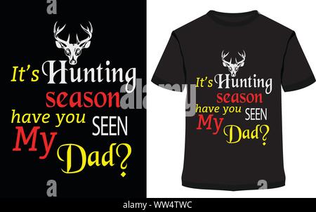 Hunting t-shirt design - vector design illustration, it can use for label, logo, sign, sticker or printing for the t-shirt. Stock Vector