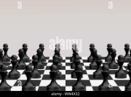 Chess board game concept of business ideas and competition and strategy ideas concept Stock Vector