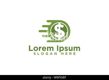 Letter S, Fast Money Transfer, Logo Designs, Vector Illustration Stock Vector
