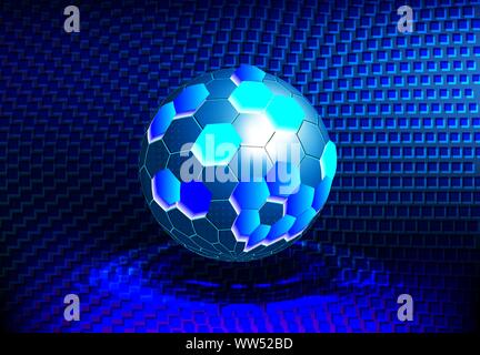 Molecular structure, Ball Tech, Technology Background, Vector Illustration Stock Vector