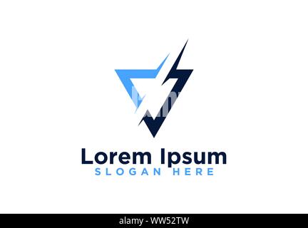 Blue Rectangle Logo Designs Vector Illustration Stock Vector