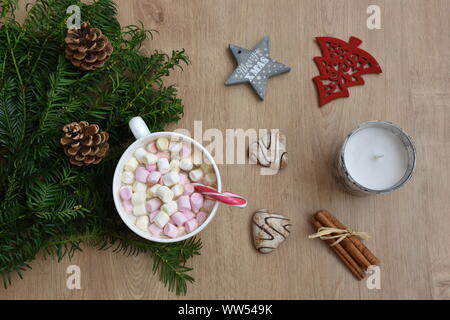 Christmas flat lay with Stock Photo