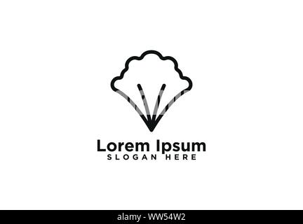 Abstract Shell Modern identity beautiful brand, Logo Designs, Vector Illustration Stock Vector