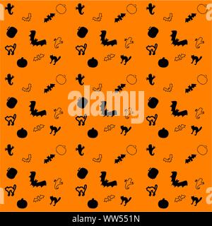 Haloween seamless background, part 1, vector illustration Stock Vector