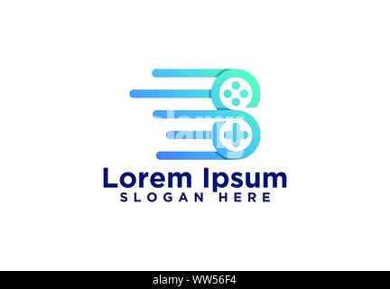 Leter S, Speed Gaming Logo Designs Vector Illustration Stock Vector