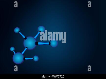 Abstract molecules design. Vector illustration. Atoms. Medical background for banner or flyer. Stock Vector