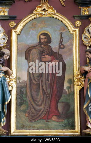 The main altar in the chapel of St. James in Ivanic Grad, Croatia Stock Photo