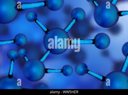 Abstract molecules design. Vector illustration. Atoms. Medical background for banner or flyer Stock Vector