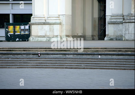 Photography of empties on the stairs of the Karlsplatz in Vienna, Stock Photo
