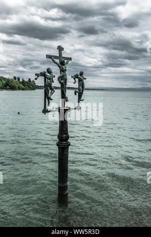 Swedish cross on the Mainau Stock Photo