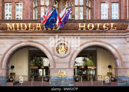 Front of the midland hotel in manchester, england Stock Photo