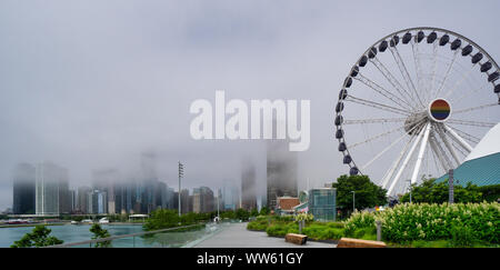 Centennial wheel at Navy Pier, Chicago, Illinois, United States Stock Photo