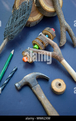 DIY from wood - toys Stock Photo