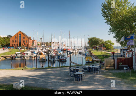 Orth, Fehmarn, Schleswig-Holstein, Germany, harbour of Orth, Stock Photo