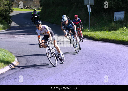 Breakaway Group of Riders, Wirral Stage, Tour of Britain Cycle Race, 2019 Stock Photo