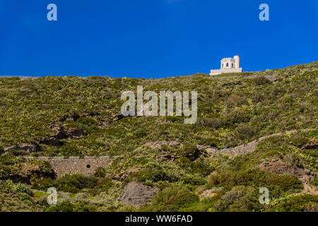 Italy, Sicily, Aeolian Islands, Salina, Pollara, lookout point Stock Photo