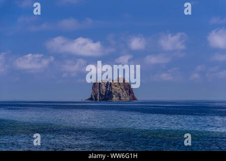 Italy, Sicily, Aeolian Islands, Stromboli, Strombolicchio Stock Photo