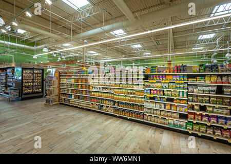 American Supermarket Aisle Stock Photo