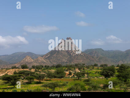 Mountainous landscape, Semien-Keih-Bahri, Keren, Eritrea Stock Photo