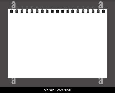wire bind with paper Stock Vector