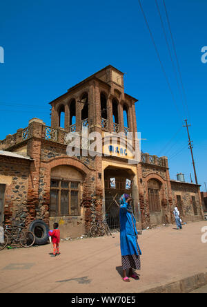 Medebar metal market entrance gate, Central region, Asmara, Eritrea Stock Photo