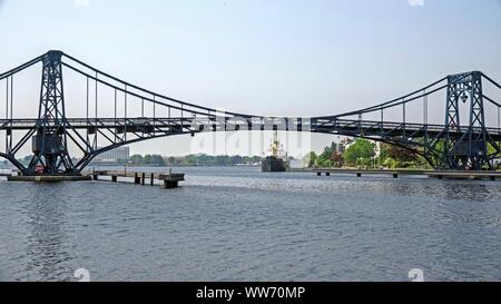 Kaiser Wilhelm Bridge on the south beach in Wilhelmshaven, Lower Saxony, Germany Stock Photo