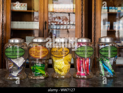 Old italian pharmacy, Central region, Asmara, Eritrea Stock Photo