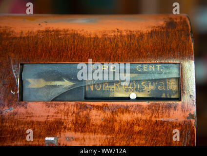 Old checkout store in a pharmacy, Central region, Asmara, Eritrea Stock Photo