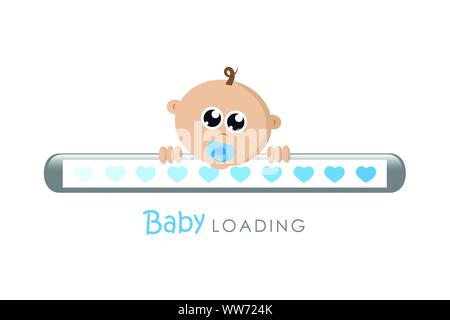 Pregnant Woman Baby Boy Is Loading Vector Illustration Stock Vector Image Art Alamy