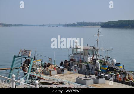 Vidin an der Donau, Bulgarien: Am Ufer der Donau Stock Photo