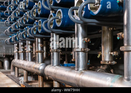 The reverse osmosis equipment in a desalination plant Stock Photo - Alamy