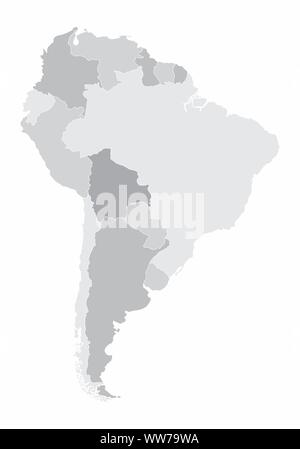 South America map Stock Vector