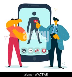 Medical help online. Stock Vector