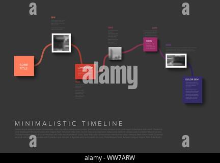 Modern minimalistic horizontal Infographic timeline report template ...