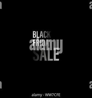 Black Friday Sale on dark background. For logo, banners, labels, badges, prints, posters, web. Vector illustration. Stock Vector