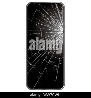 Vector broken phone isolated on a white background Stock Vector