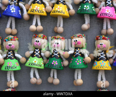 Cracow. Krakow. Poland. Folk Art and Craft Fair on the Main Market Place, center of the Old Town. Annual event. Stock Photo