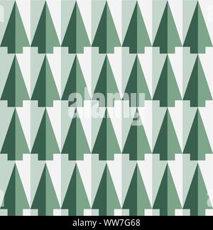 Christmas tree wrapping paper seamless pattern vector. Stock Vector