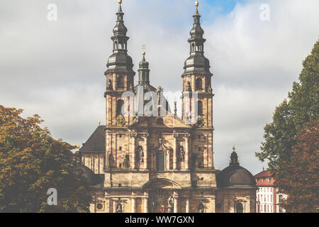 The Cathedral of Fulda, Christ the Saviour, historic baroque church, Fulda, Hesse, Germany Stock Photo