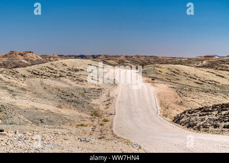 Dirt road, Kuiseb Pass, Erongo, Namibia Stock Photo