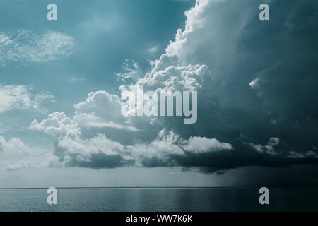 Storm clouds forming over the bay in Biscayne National Park, Florida USA Stock Photo