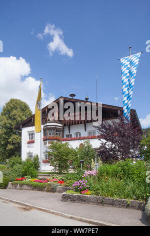 Town hall, Schliersee, Upper Bavaria, Bavaria, Germany, Europe Stock Photo