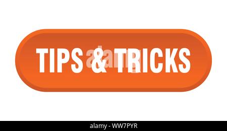 tips & tricks button. tips & tricks rounded orange sign. tips & tricks Stock Vector