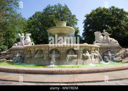 Wittelsbacher fountain in Munich Stock Photo